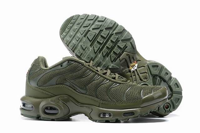 Nike Air Max Plus Tn Men's Running Shoes All Olive-19 - Click Image to Close